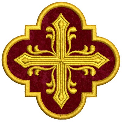 Matriz de matriz Matriz De Bordado Cruz De Malta Com Aplique